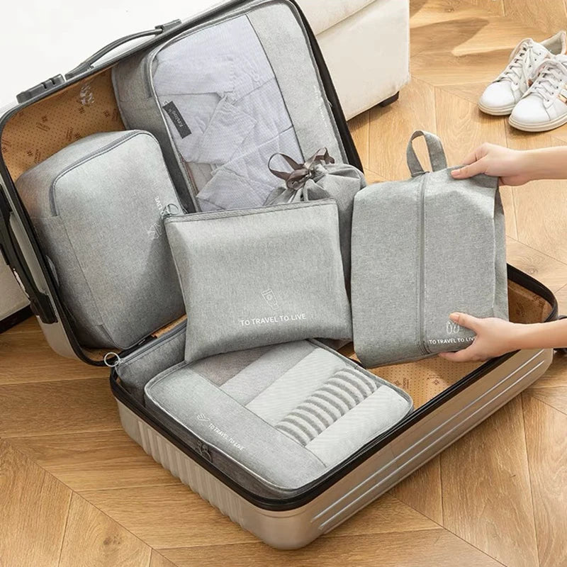 7-Piece Suitcase Organiser Kit | Coordinated Travel Bags