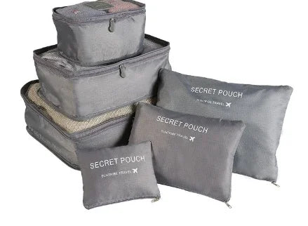 6-Piece Travel Clothes & Underwear Organiser Bag Set