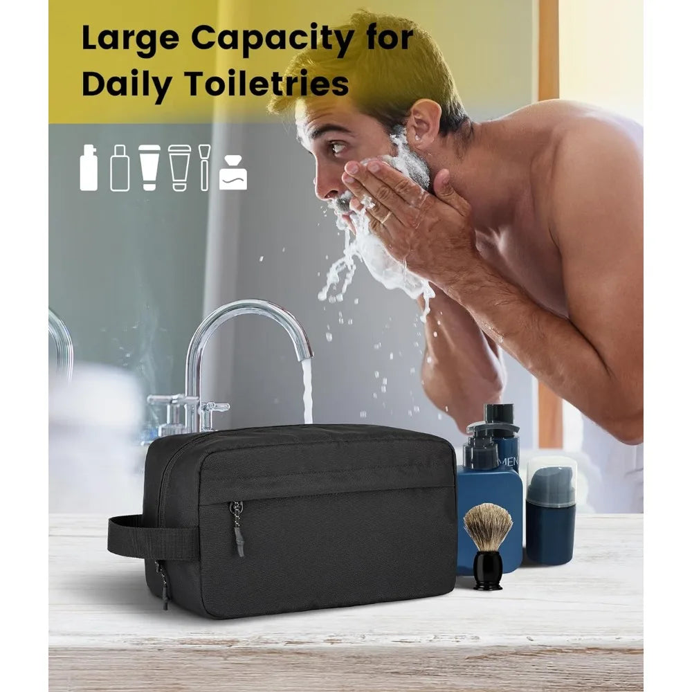 Travel Toiletry Bag with Zip Pockets and Carry Handle