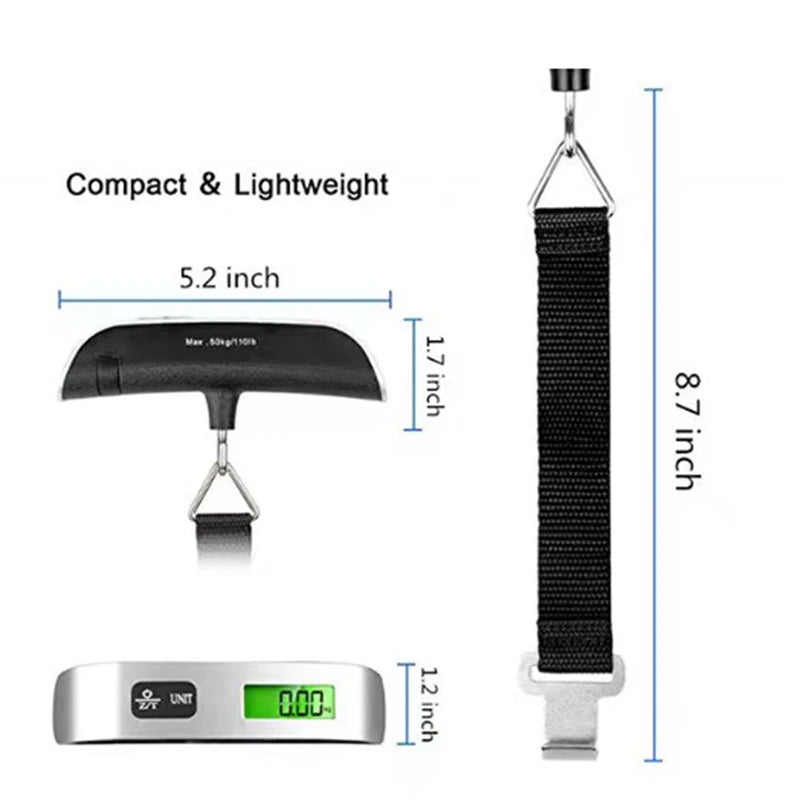 Digital Luggage Scale with LCD Display | Up to 50kg