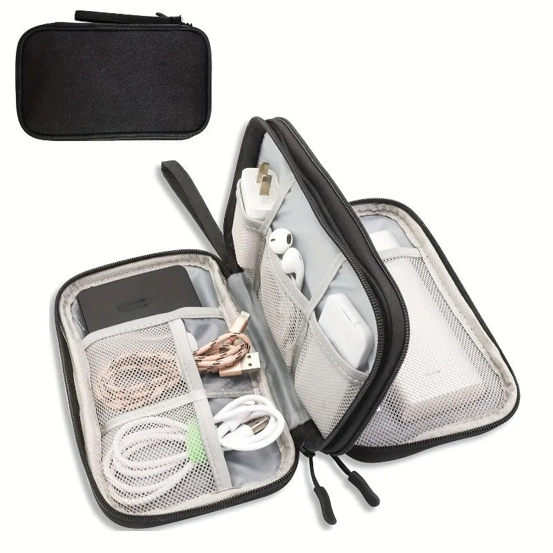Multi-Pocket Travel Organiser Pouch, Cables and Toiletries