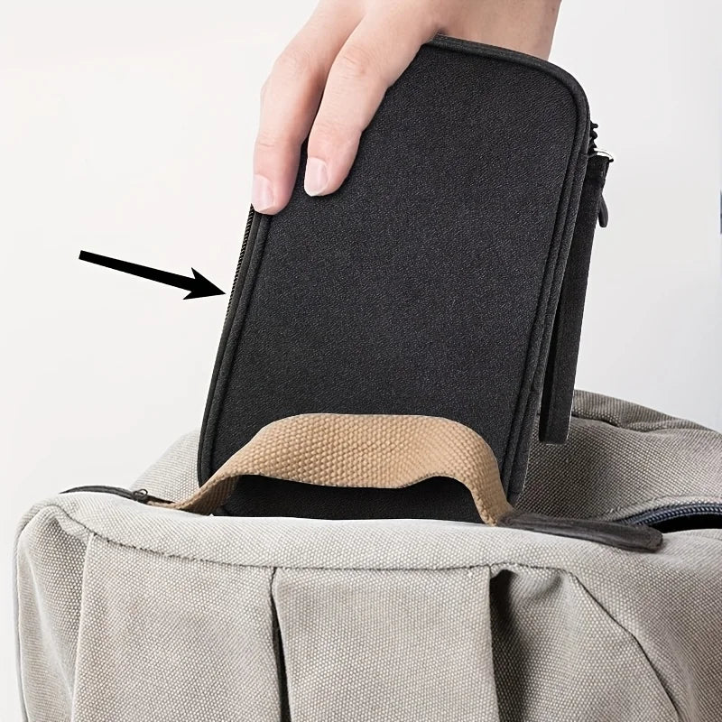 Multi-Pocket Travel Organiser Pouch for Cables & Toiletries