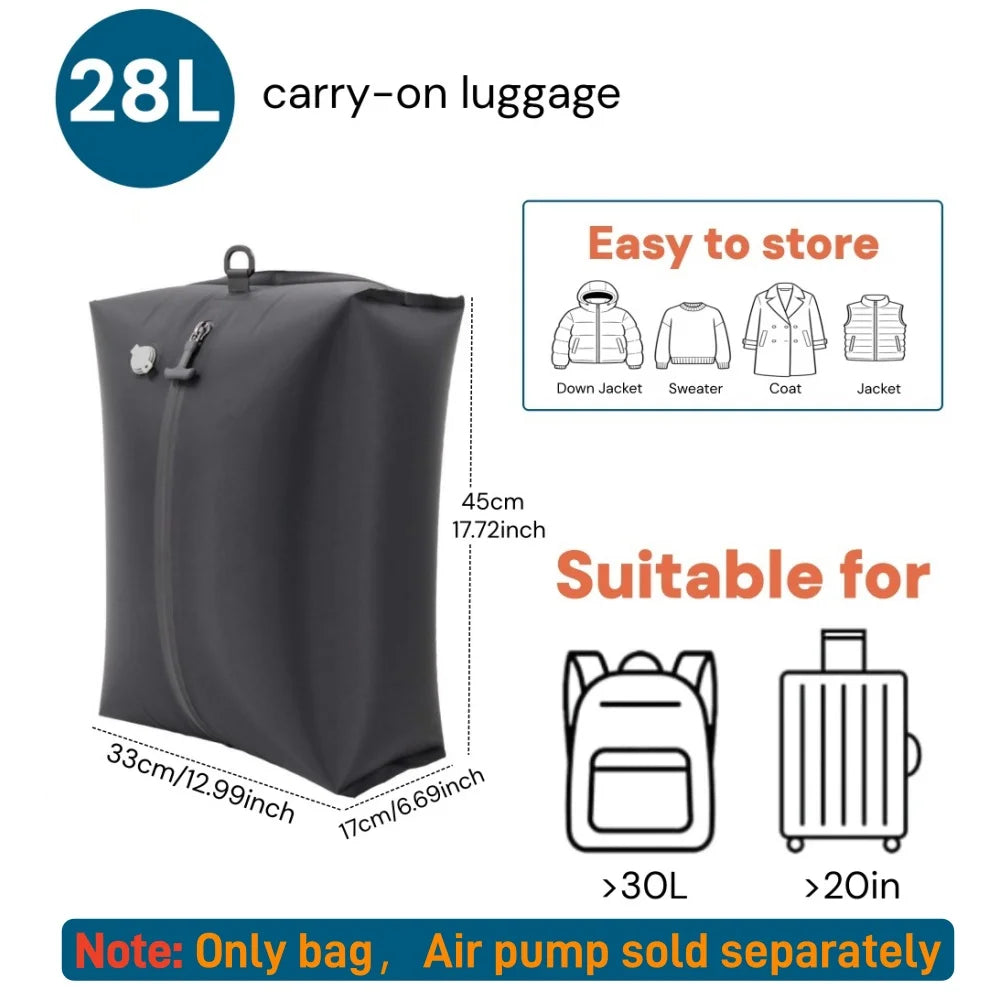 Travel Vacuum Storage Bag | 9L–41L & Pump Option