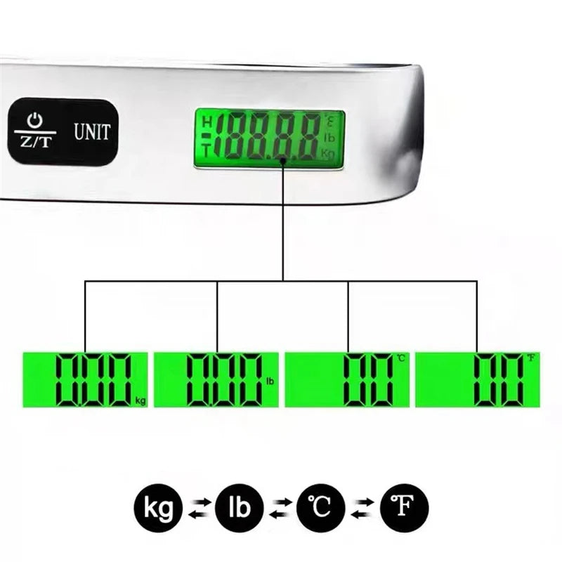 Digital Luggage Scale with LCD Display | Up to 50kg
