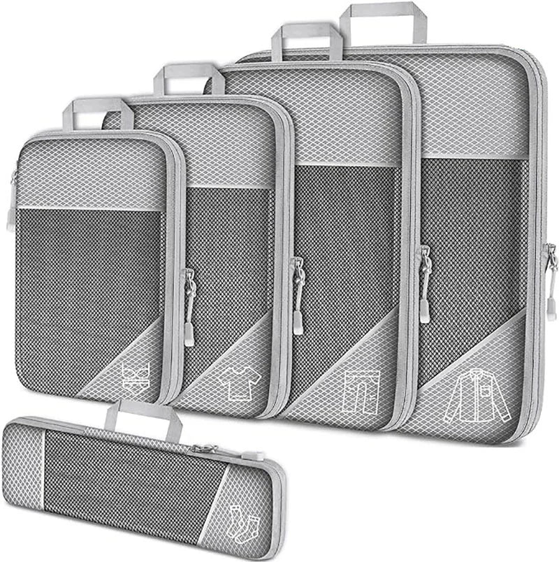 Expandable Mesh Packing Cubes for Suitcase Organisation