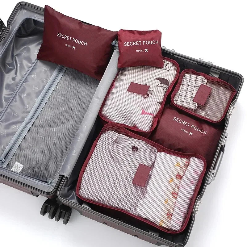 6-Piece Mesh Packing Cube & Travel Pouch Set