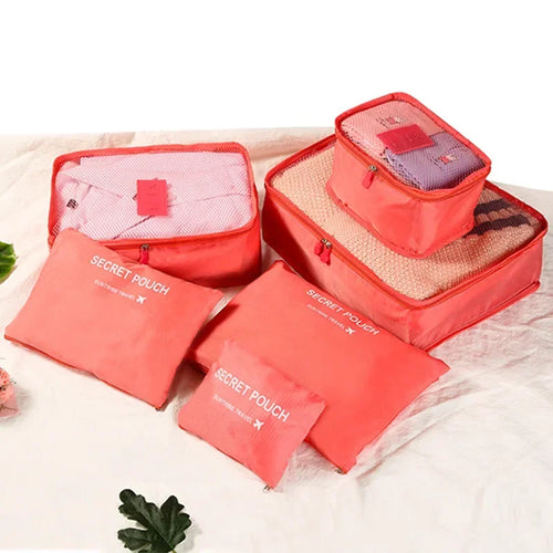 Travel Clothes and Underwear Storage Bag Set, 6 Pieces