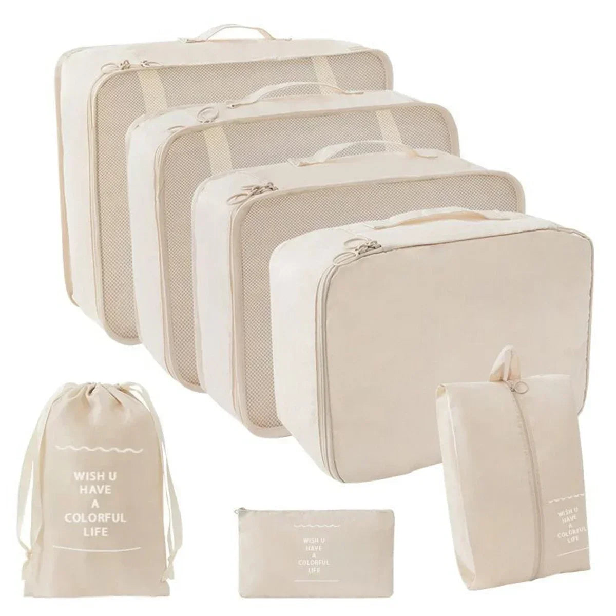 7-Piece Travel Packing Cube Set for Suitcase Organisation