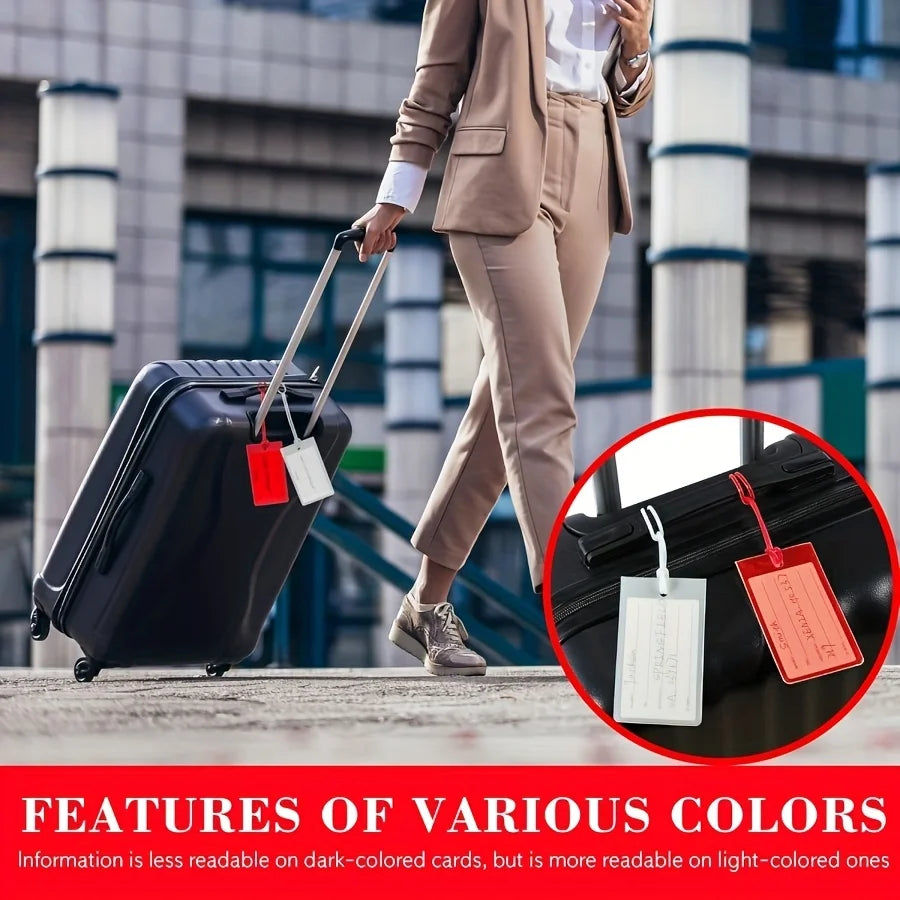 10-Piece Colourful Luggage Tags for Easy Bag Identification