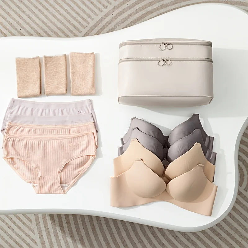 Double-Layer Travel Bra & Underwear Organiser Bag