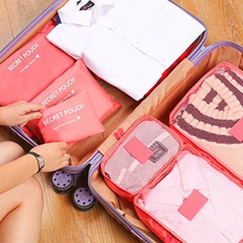 6-Piece Travel Clothes & Underwear Organiser Bag Set