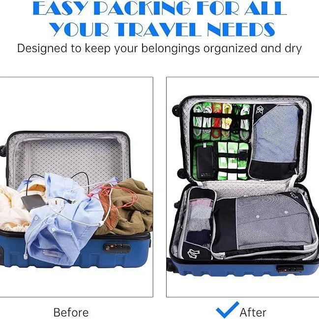 Expandable Mesh Packing Cubes for Suitcase Organisation