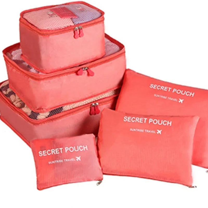 6-Piece Travel Clothes & Underwear Organiser Bag Set
