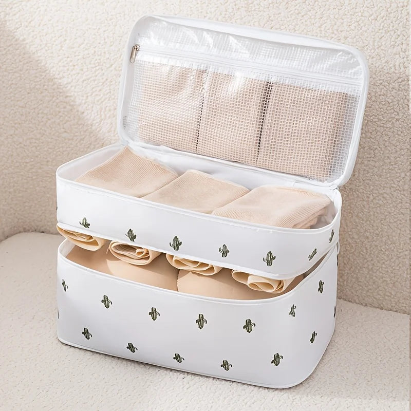 Double-Layer Travel Bra & Underwear Organiser Bag