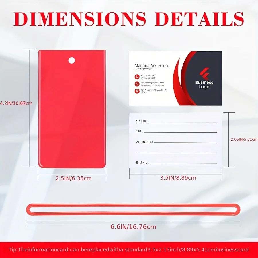10-Piece Colourful Luggage Tags for Easy Bag Identification