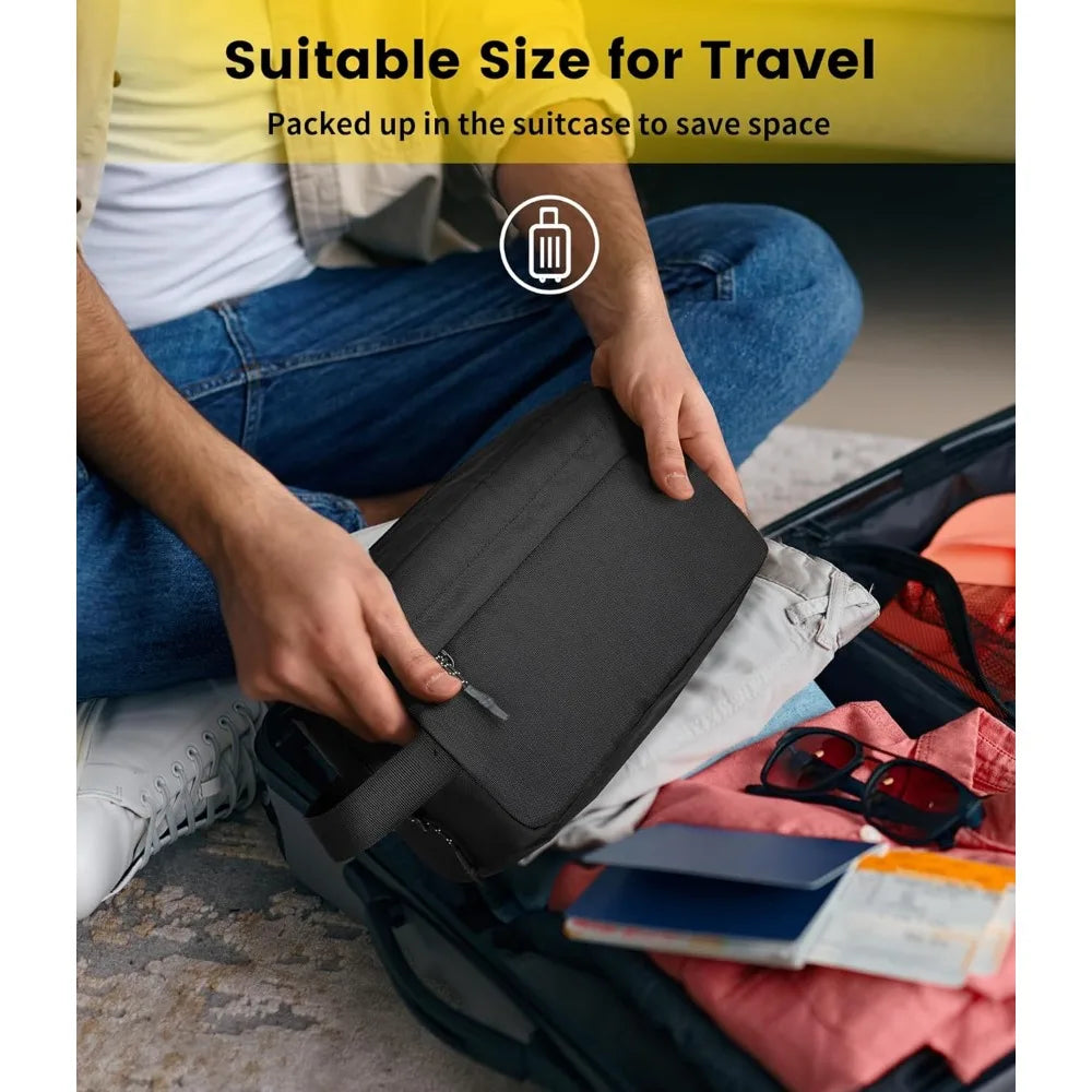 Travel Toiletry Bag with Zip Pockets and Carry Handle