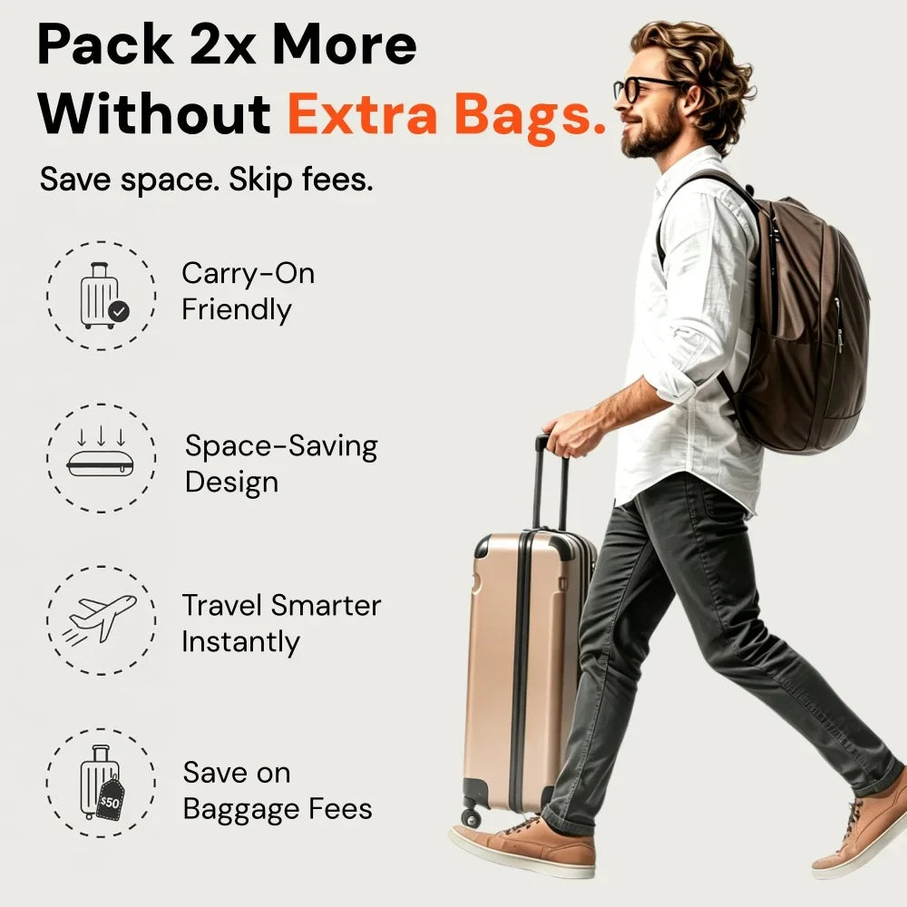 Travel Vacuum Storage Bags | 9L–41L & Separate Pump