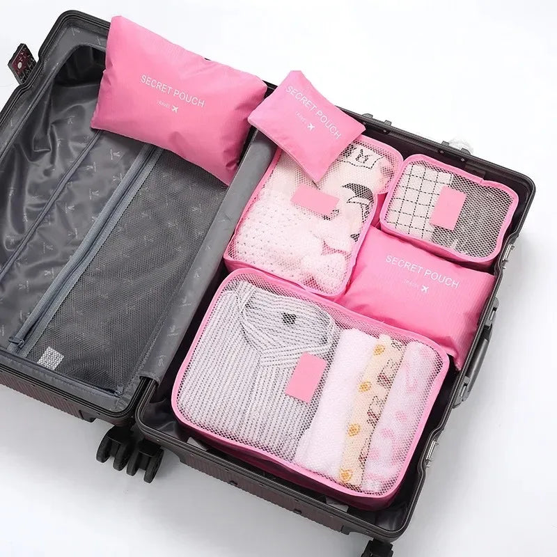 6-Piece Mesh Packing Cube & Travel Pouch Set