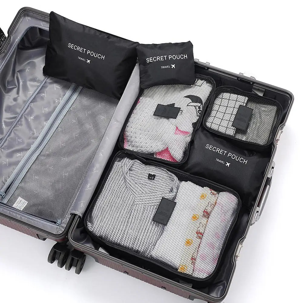 6-Piece Packing Cube Set with Shoe Pouch | Set A or B