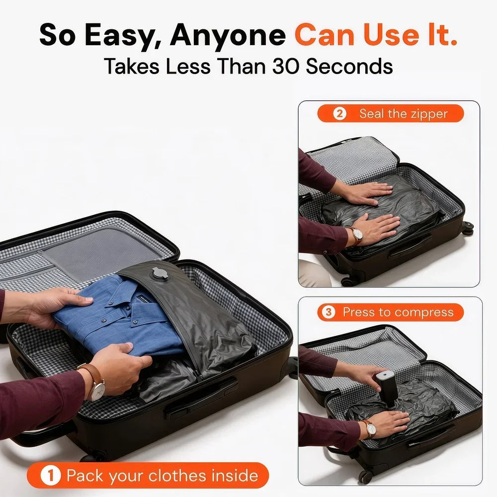 Travel Vacuum Storage Bags | 9L–41L & Separate Pump