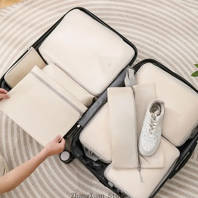 5-Piece Packing Cube Set with Separate Shoe Bag